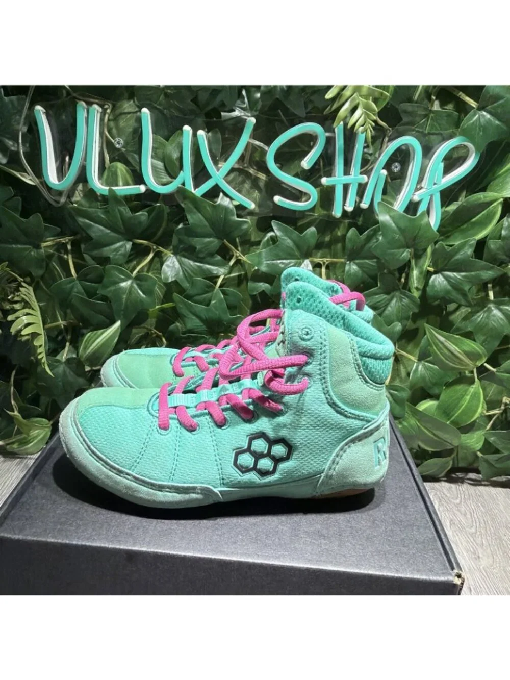 Rudis Colt 3.0 US Size 2 Kids Wrestling Boxing Shoes 'Teal' Suede/Mesh